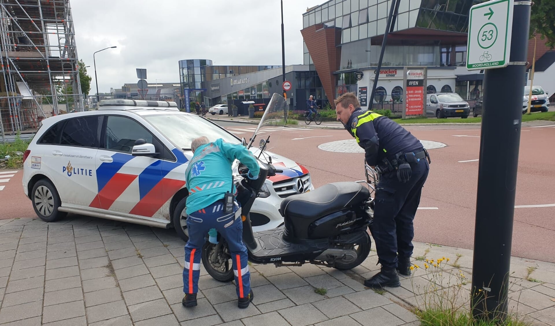 Scooterrijder gewond bij ongeval in Heerhugowaard.