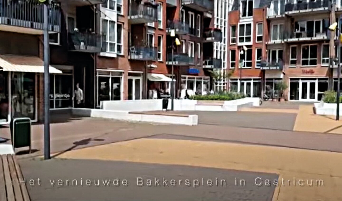 Het vernieuwde Bakersplein in Castricum.