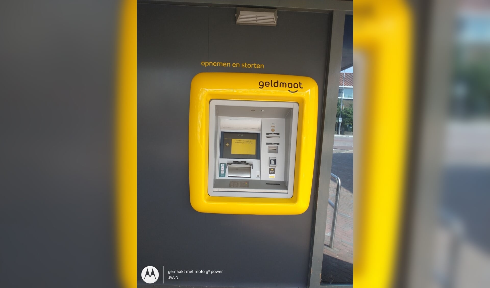 Pinautomaat Rabobank vervangen door geldautomaat van Geldmaat.