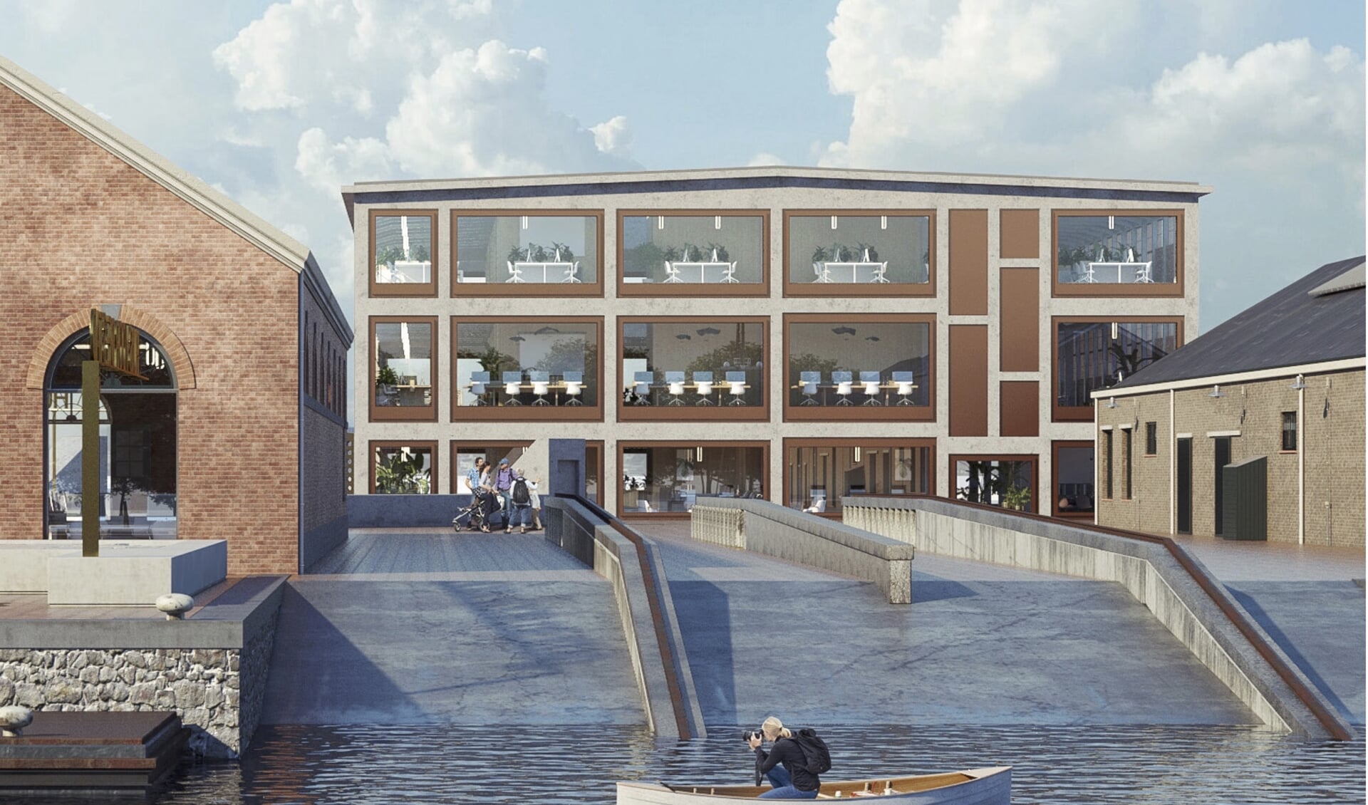 Het nieuw te bouwen gemeentehuis op Willemsoord.