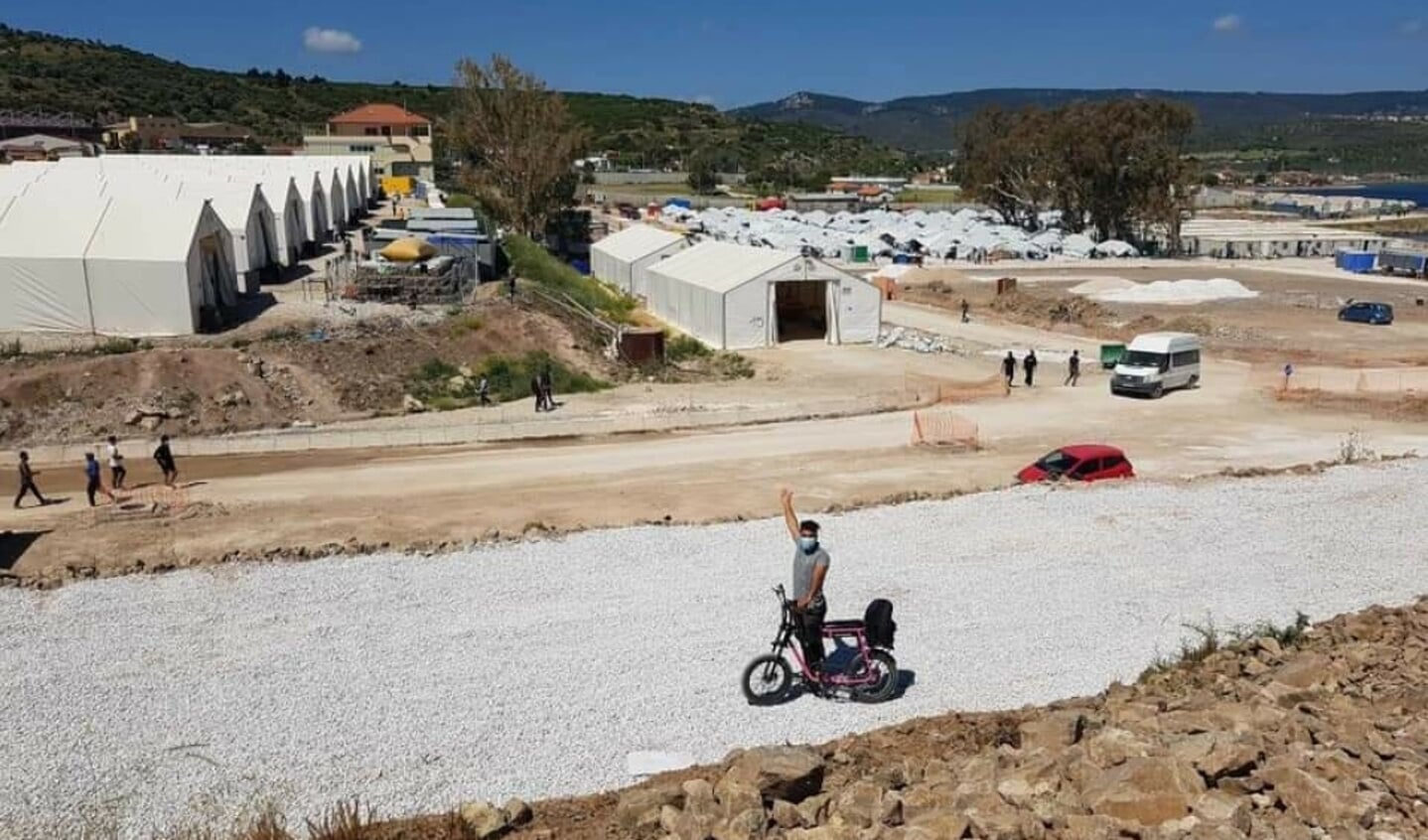 Het vluchtelingenkamp op Lesbos. 