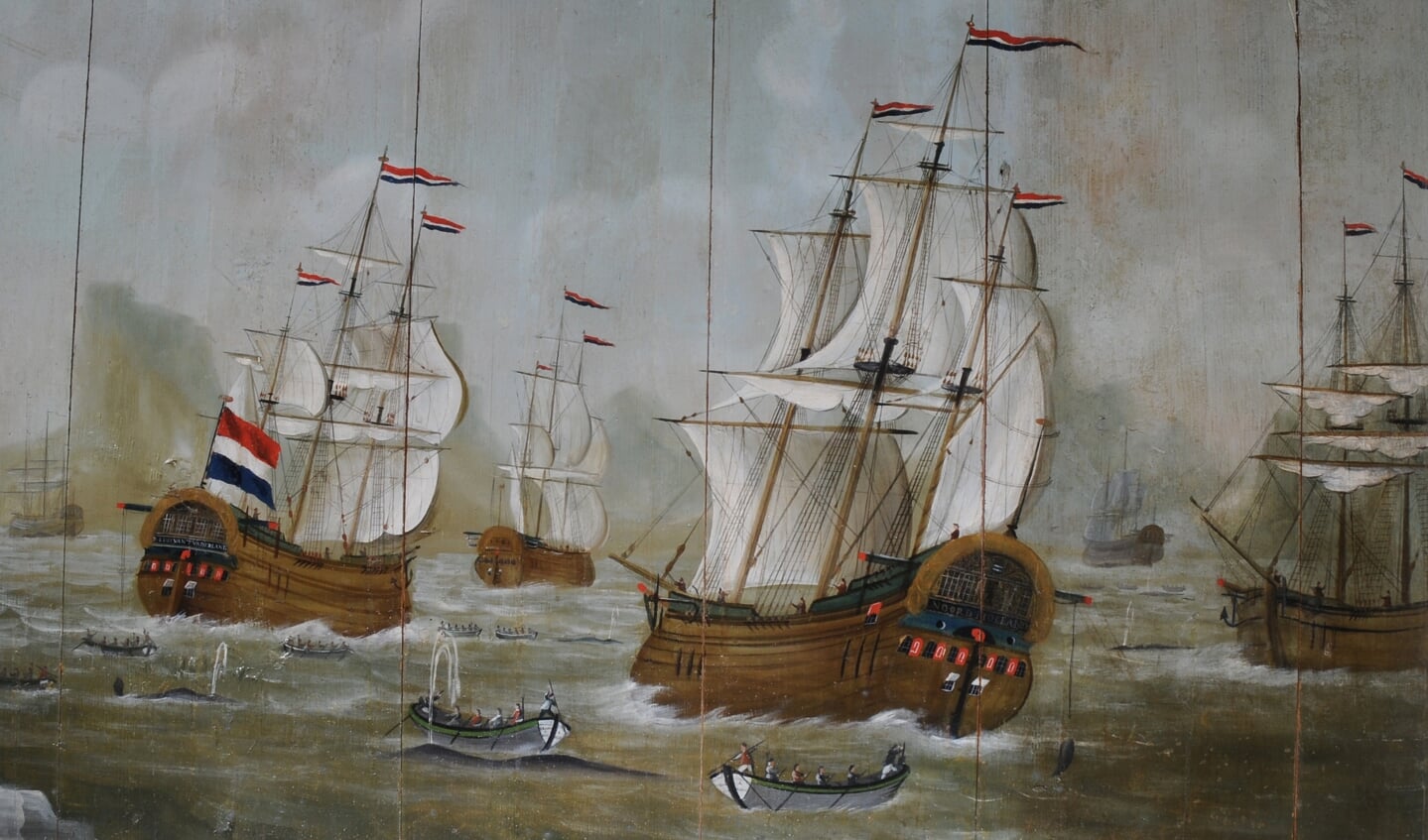 Waarschijnlijk vier bootschepen van de reders Vroon en Bek uit De Rijp.