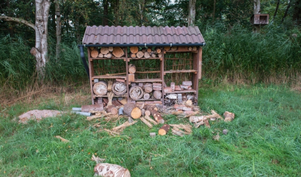 <p>De restanten van het insectenhotel. </p>