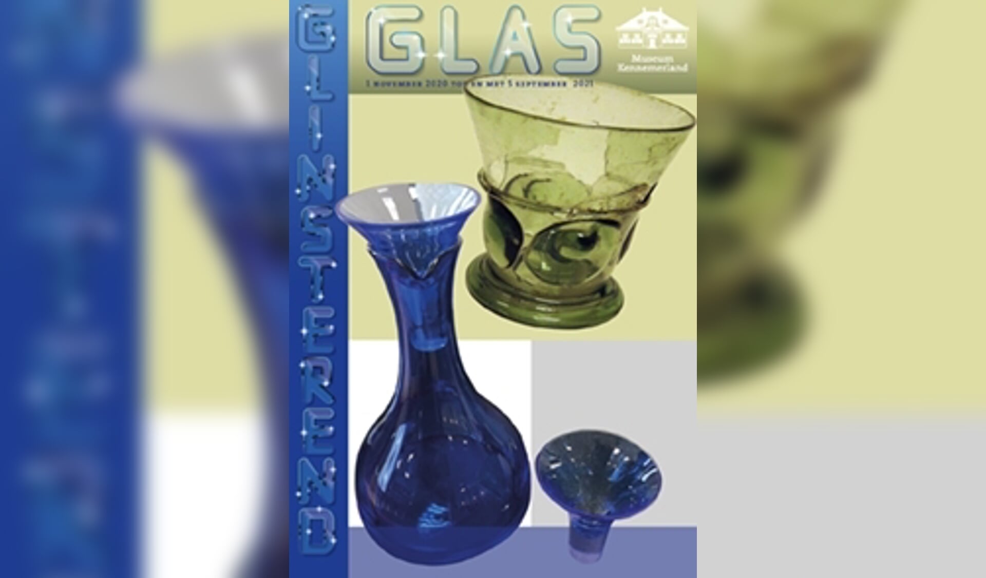 Expositie Glinsterend Glas in Museum Kennemerland.