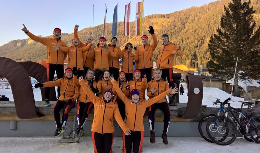 Team Trachitol bij de laatste Alternatieve Elfstedentocht Weissensee.