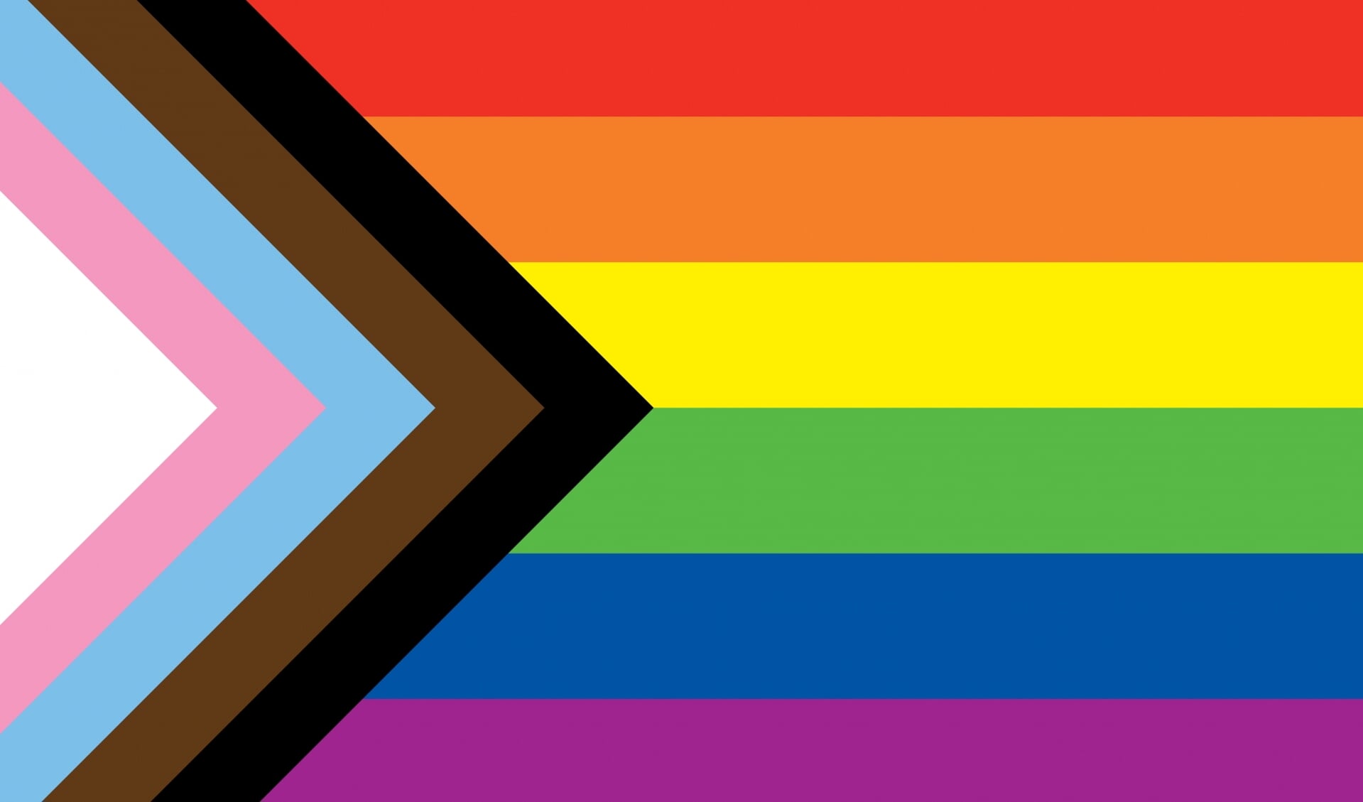 Een nieuwe kleurrijke vlag wappert dan aan de gevel van Het Foreestenhuis in Hoorn: de Progress-vlag. 