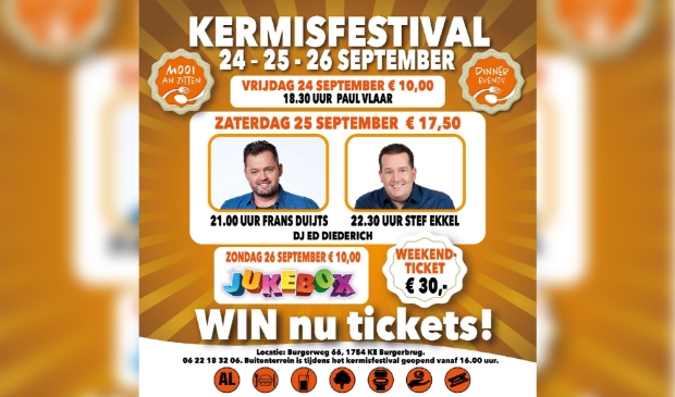 <p>Meld je aan voor de nieuwsbrief Schagen en maak kans op tickets voor het Kermisfestival in Burgerbrug</p>