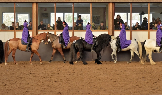 <p>Keizerlijke Carrouselgroep’ tijdens hun optreden in januari 2019; echte teamsport.</p>