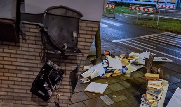 <p>De motor van de koelkast hing nog aan de muur, de ontplofte boekenkast lag op straat.</p>