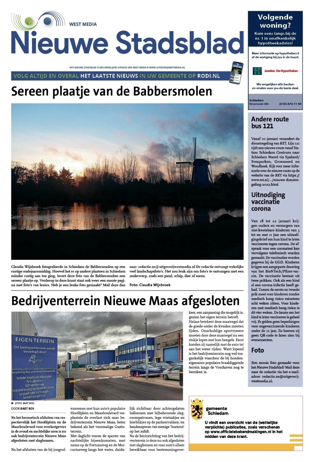 Voorpagina Nieuwe Stadsblad