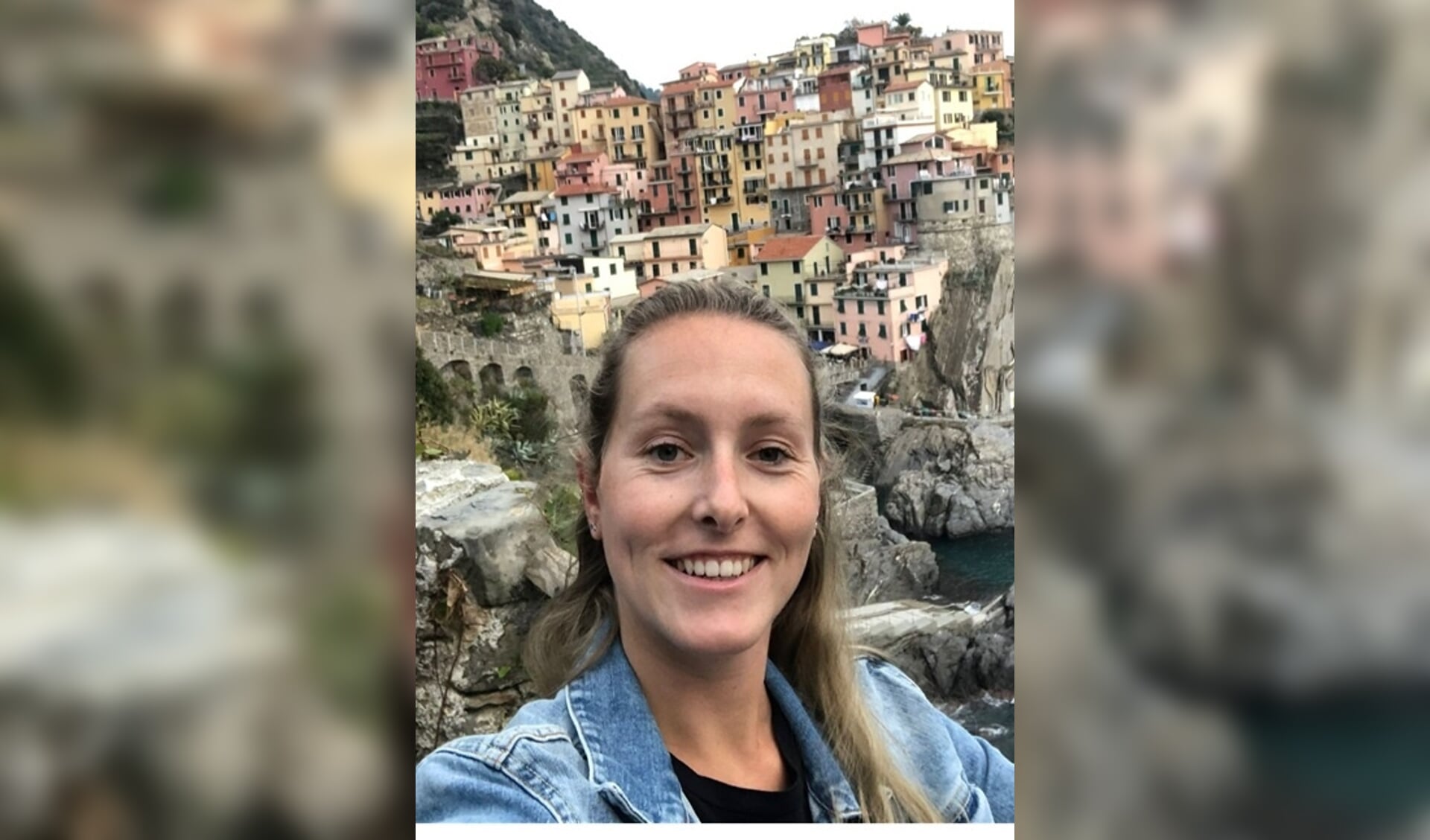 Shanna Groeneweg, hier nog met vakantie in Cinque Terre in Italië, wil aan de Vlaardingerstraat een voorbeeldige zaak neerzetten.