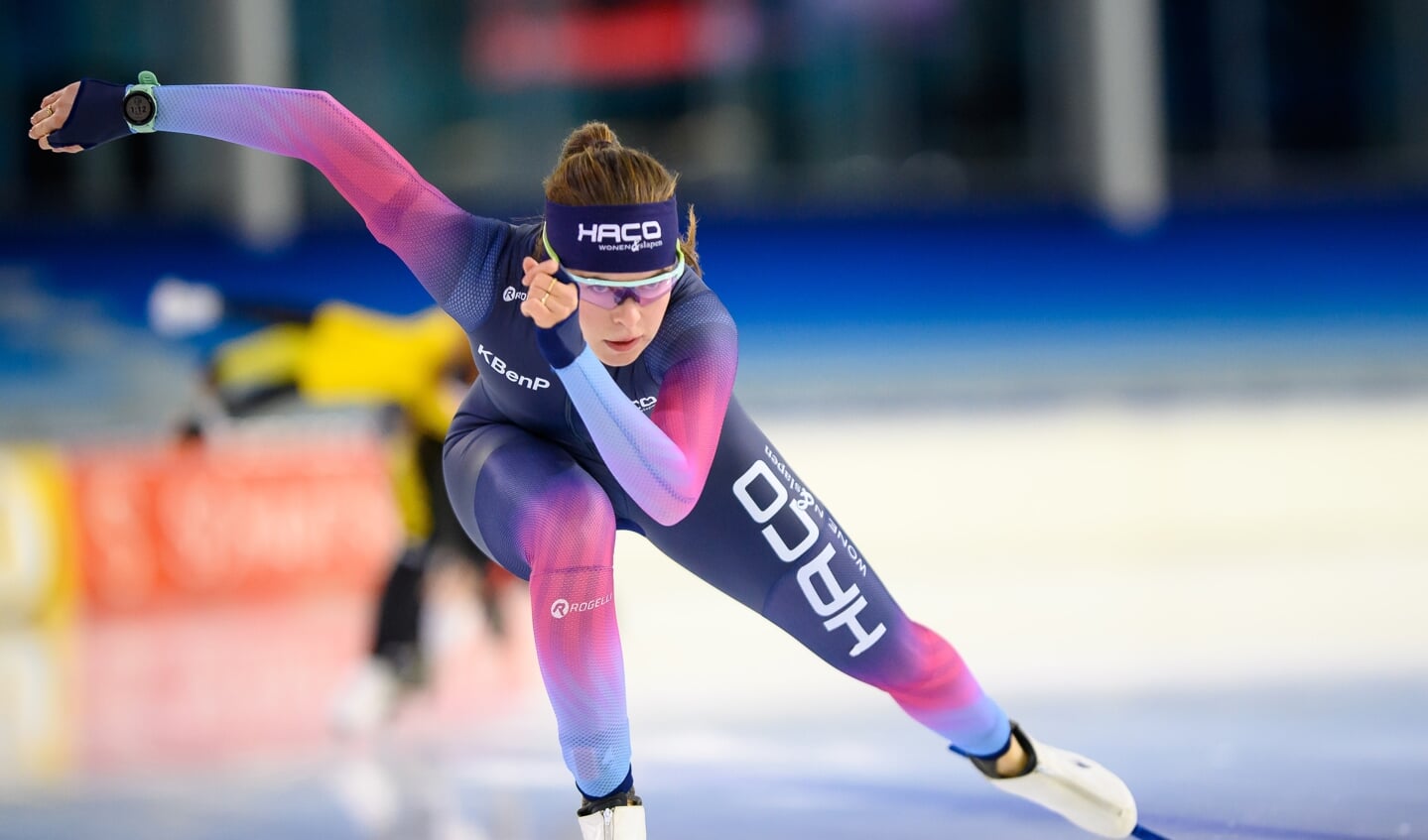 Dione Voskamp heeft zich geplaatst voor de wereldbekerwedstrijden dit schaatsseizoen.