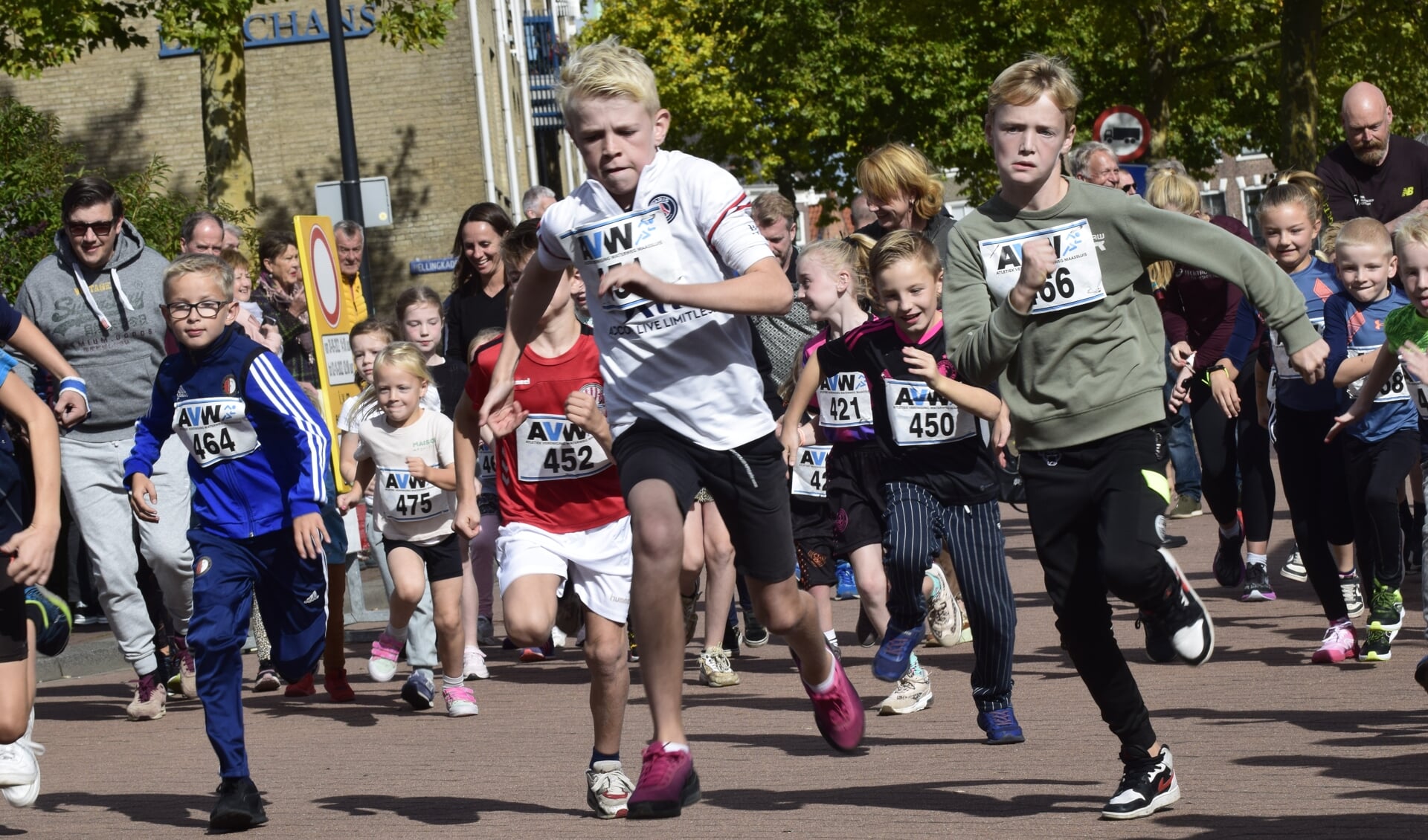 De kinderloop van afgelopen zondag. 