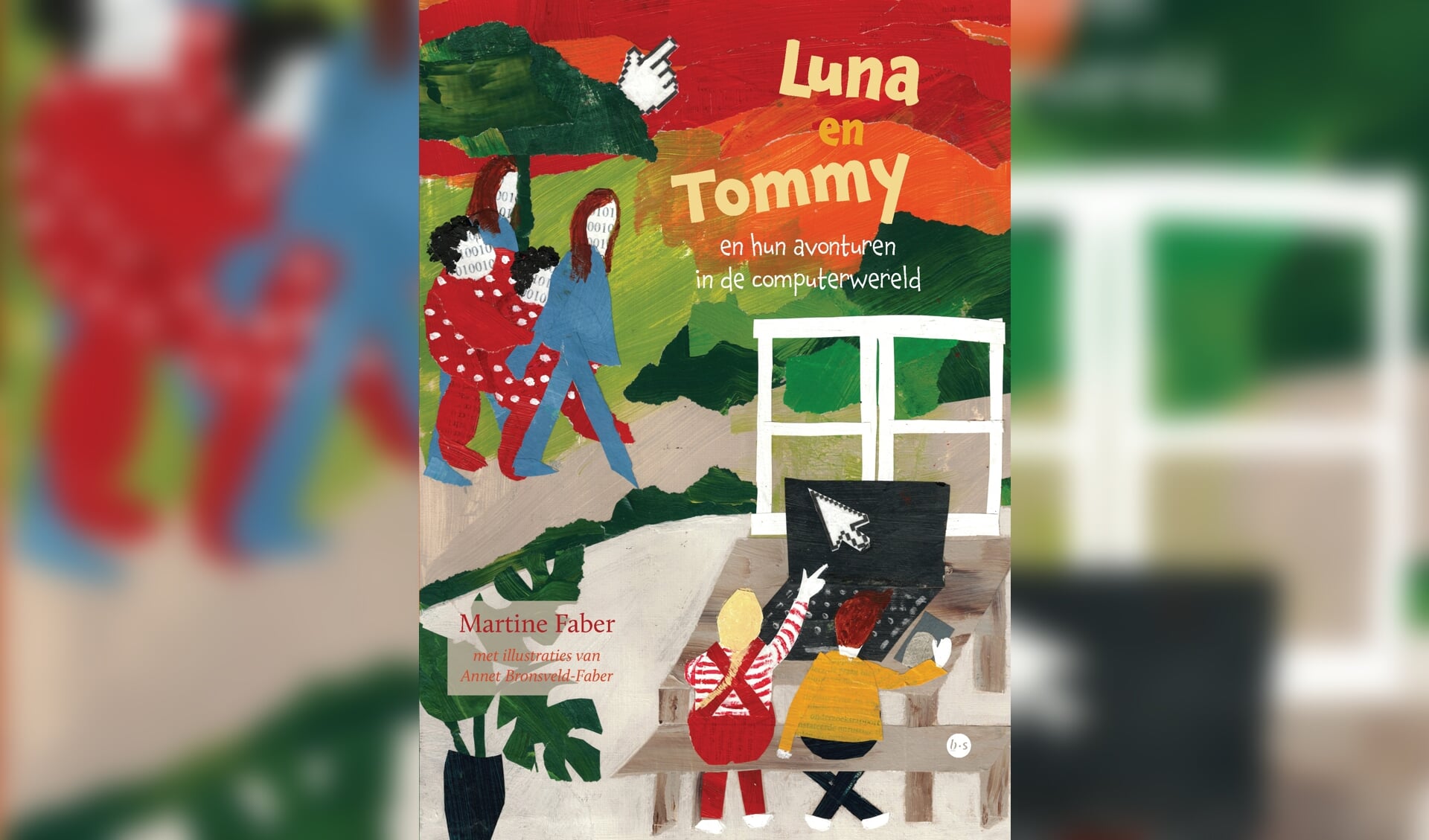 Omslag van het boek 'Luna en Tommy en hun avonturen in de computerwereld door auteur Martine Faber.