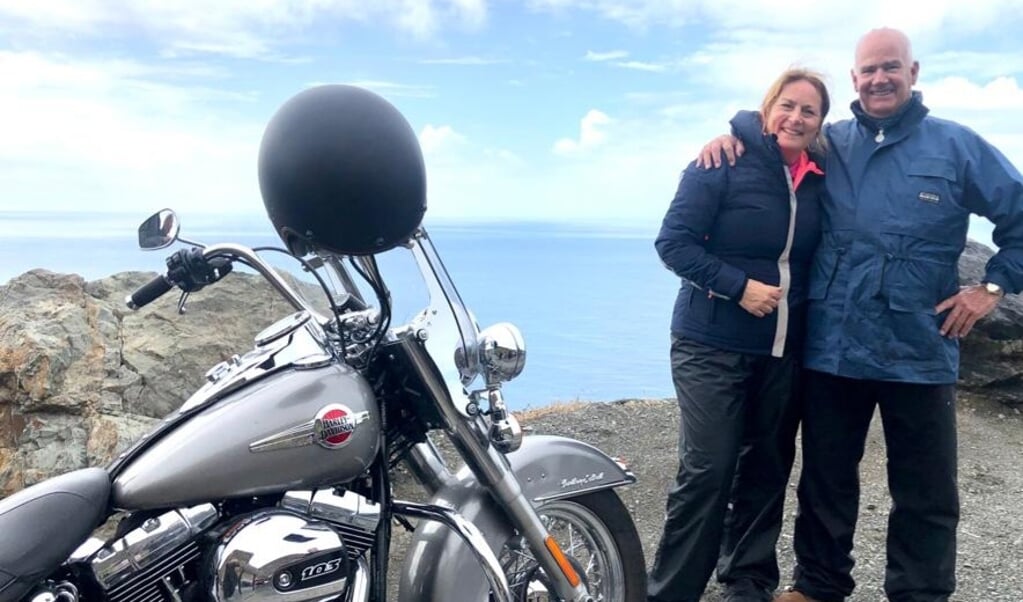 Father and daughter tour America on Harley