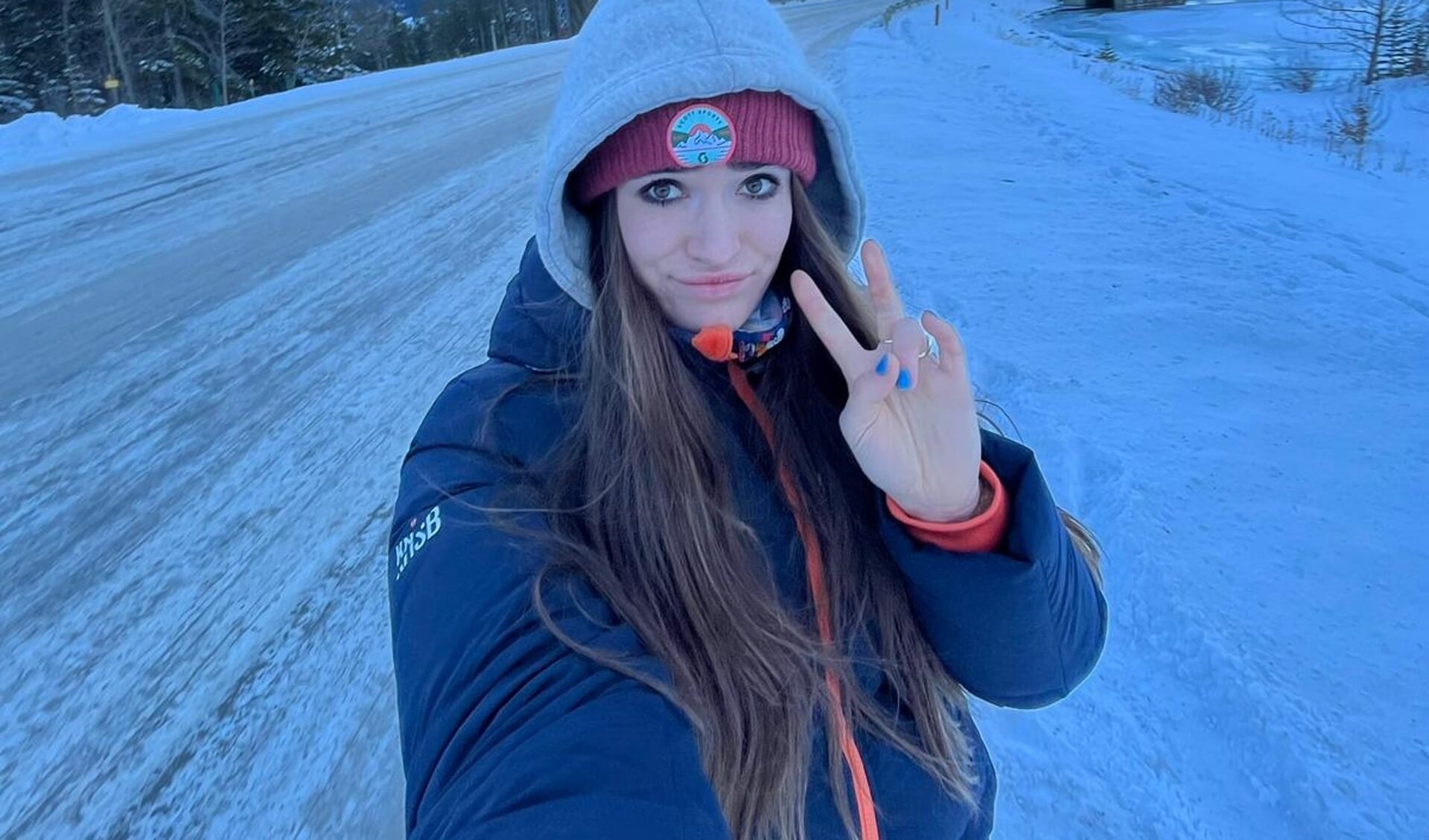 Isabel hield via Instagram haar volgers op de hoogte vanuit Calgary.
