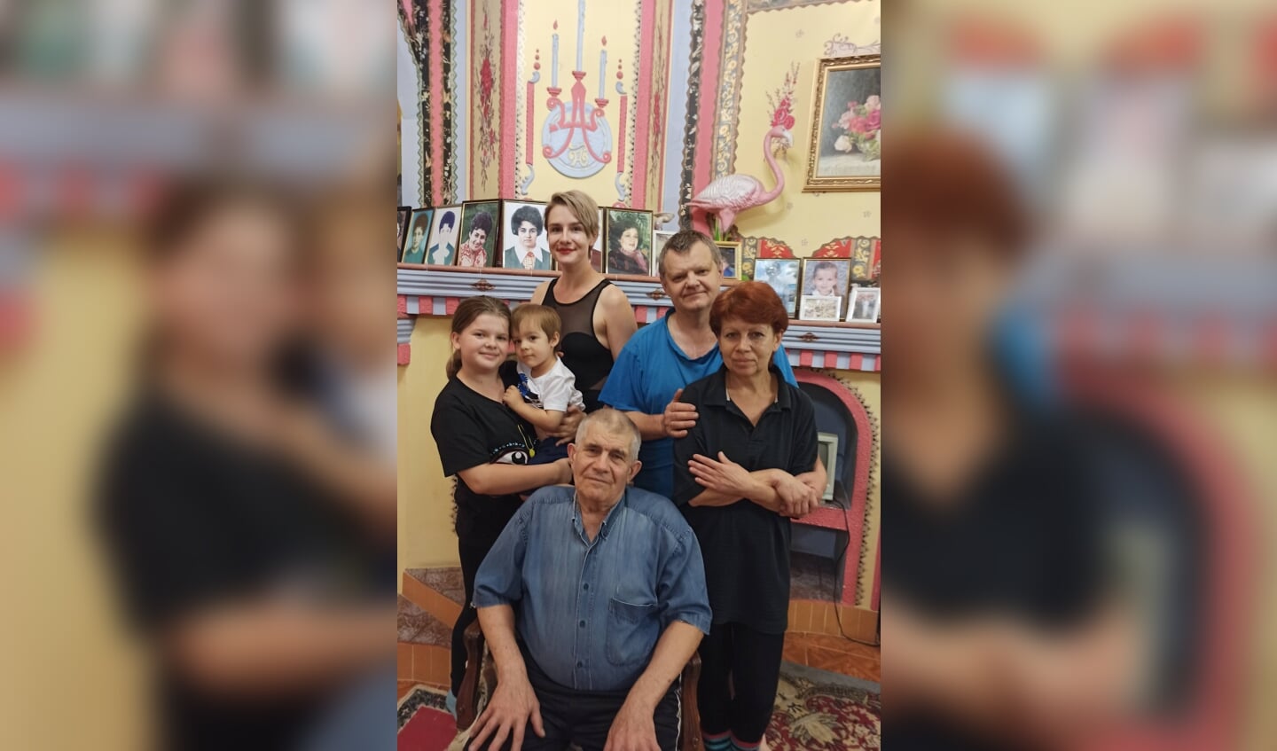 De familie van Alina in Kiev.