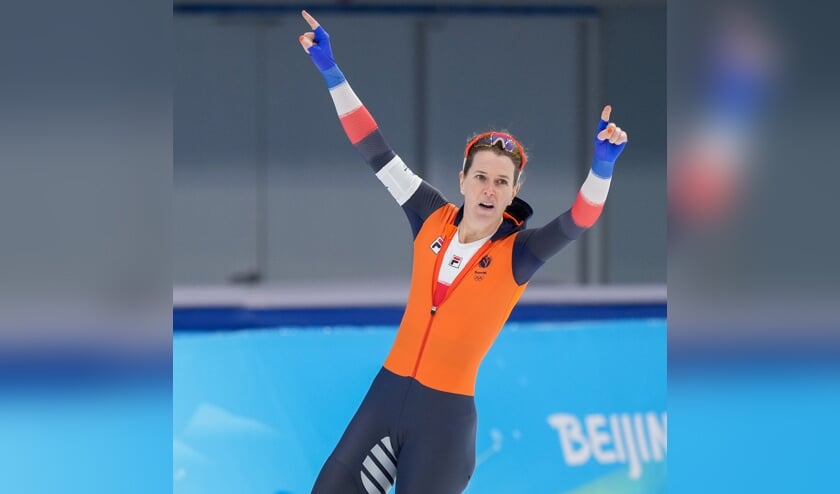<p>Ireen Wüst kan na haar laatste olympische race jubelend Baijing verlaten.</p>
