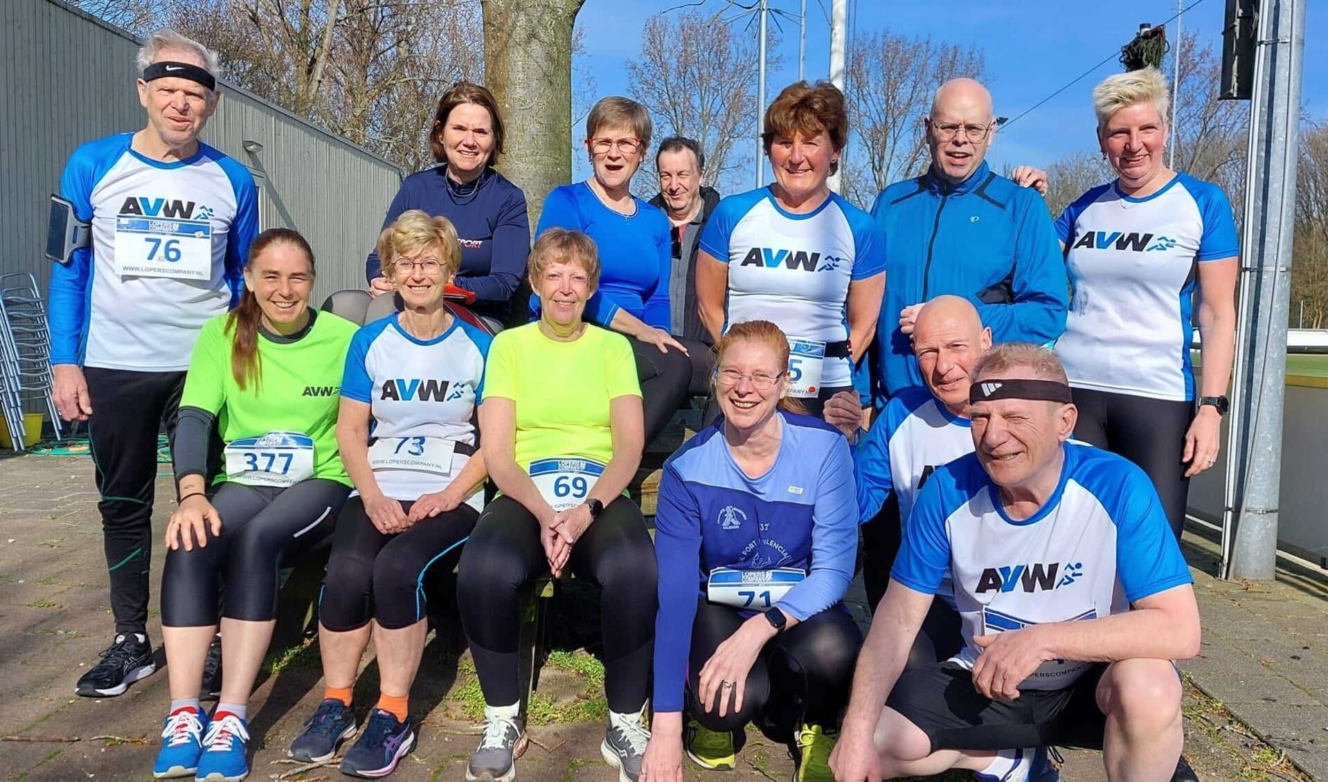 Een tiental AVW’ers stond afgelopen weekend aan de start bij de Kopjesloop in Delft.