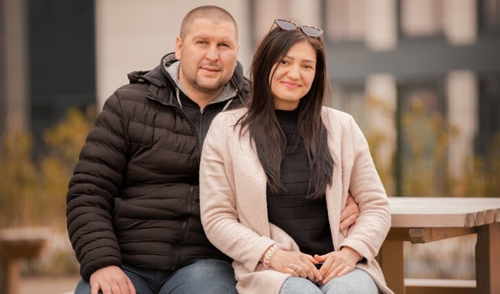 Sergej Sajoncz (37) en zijn 26-jarige vriendin Silvia uit Oekraïne wonen ruim twee maanden in het arbeidsmigrantenhotel.
