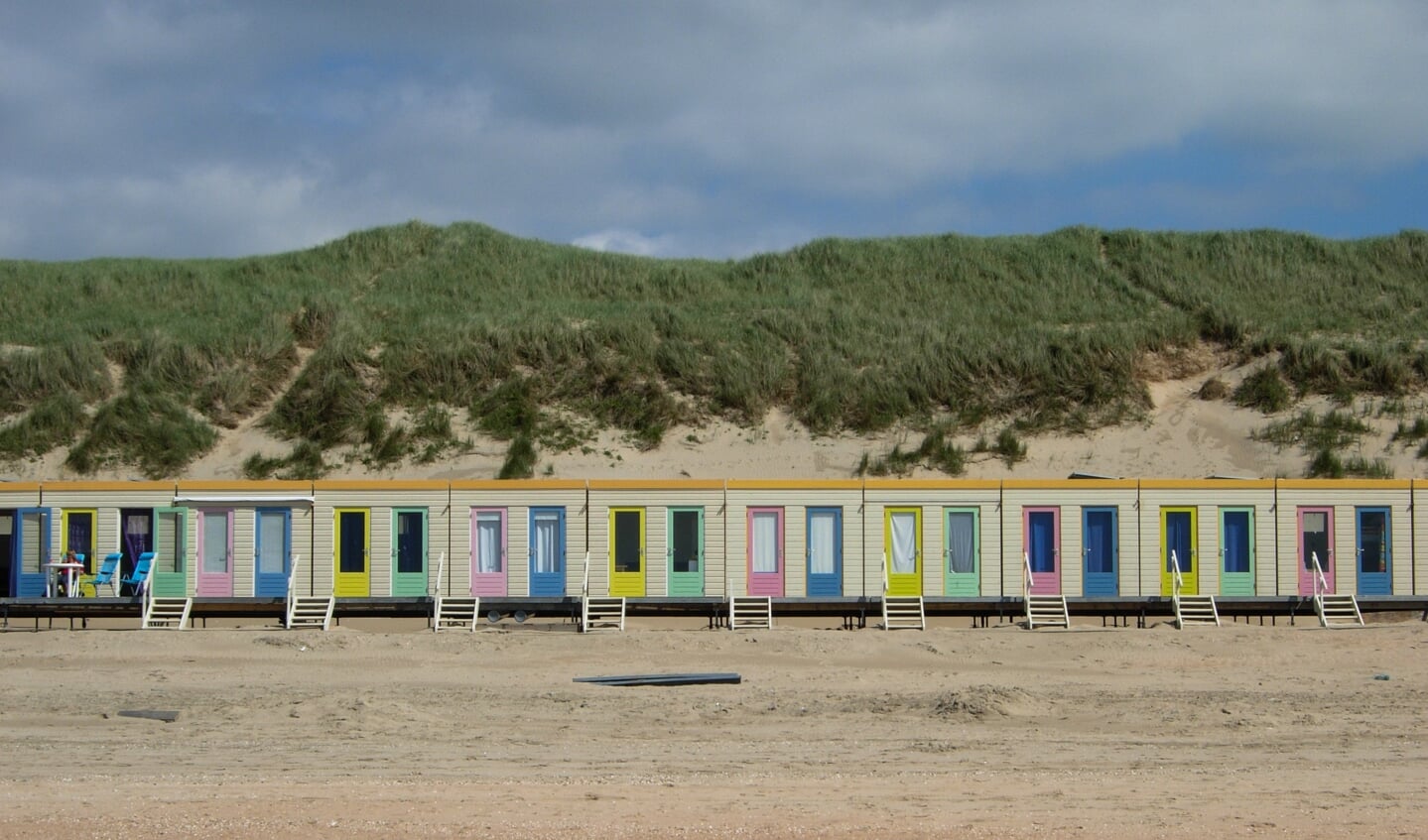 Kleurrijke strandhuisjes.
