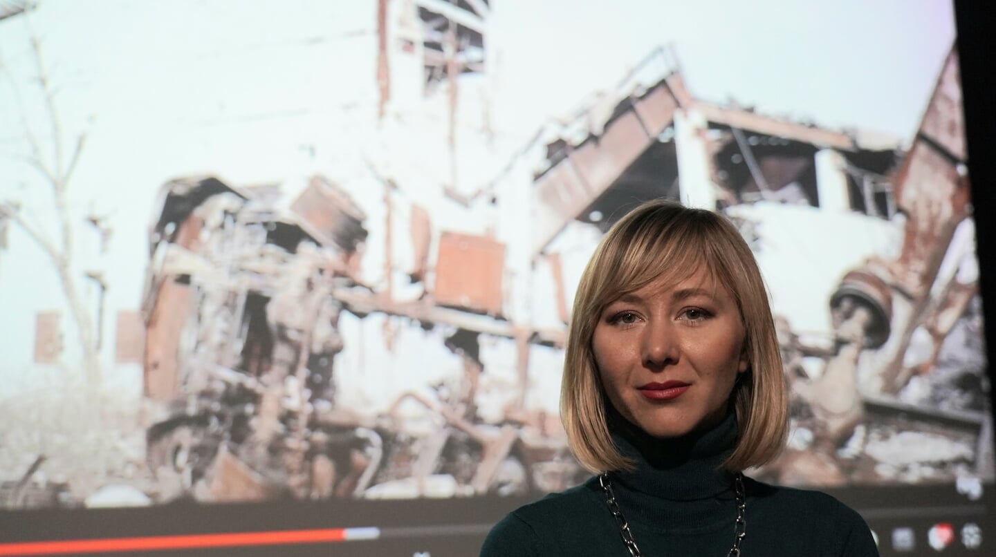 Eugenia toont haar documentaires over de oorlog in de Oekraine