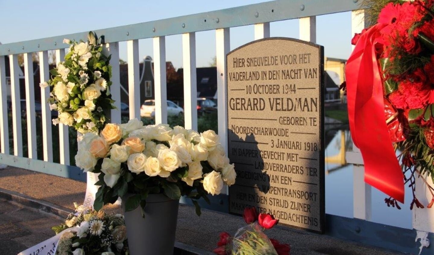 De herdenkingsplaats voor Gerard Veldman.