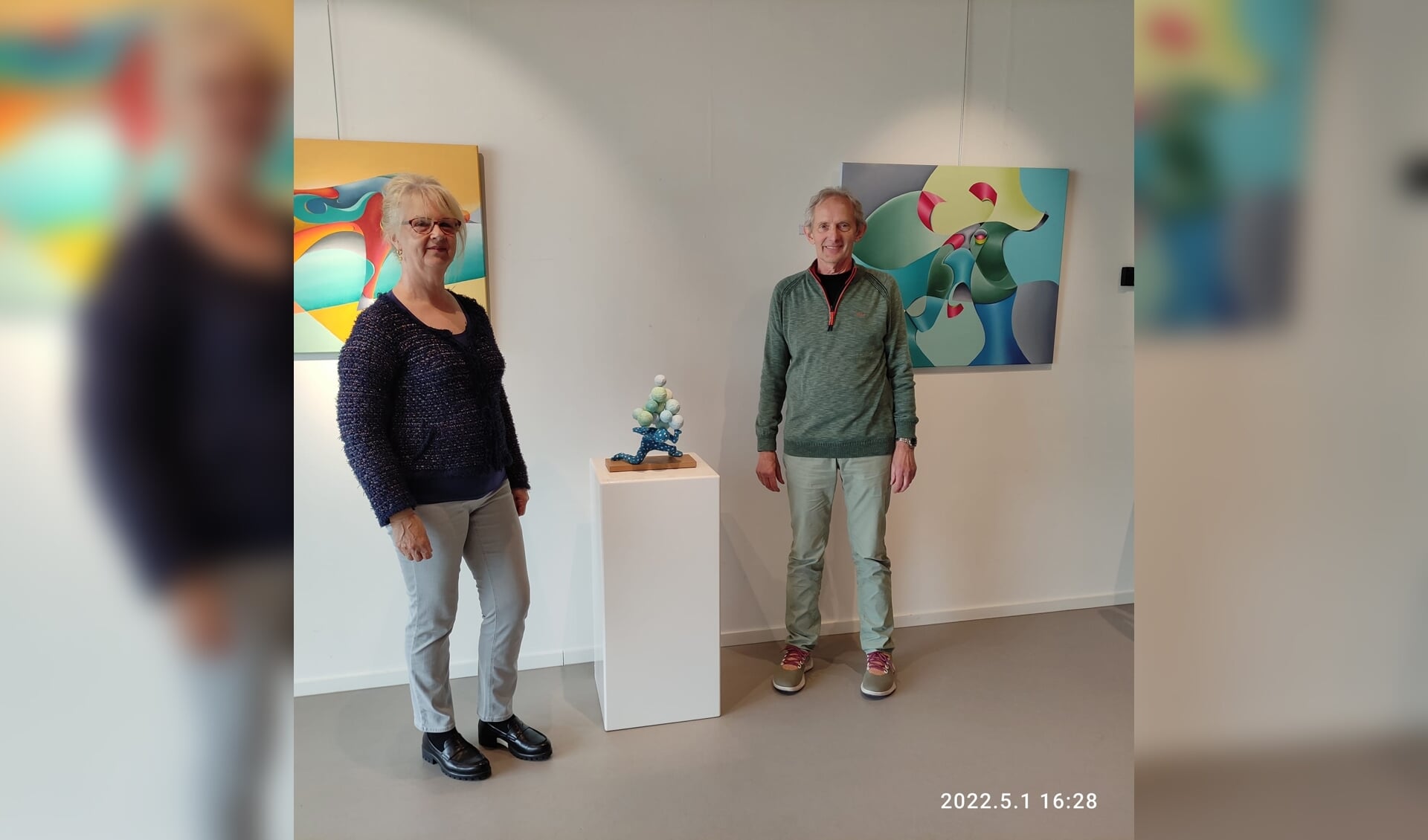 Els Franken en Joop Klein Goldewijk zijn de exposanten van de nieuwe tentoonstelling.