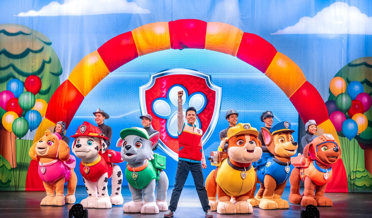 Scene uit Paw Patrol Live binnenkort te zien in Theater aan de Schie.