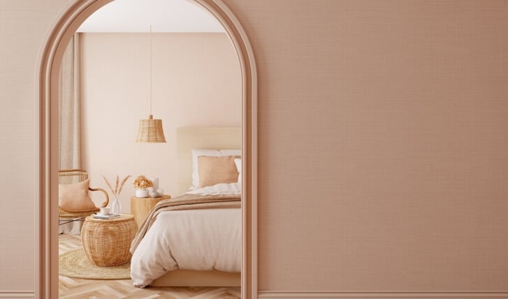 Overzicht, eenvoud en elegantie staan centraal in de slaapkamer. 