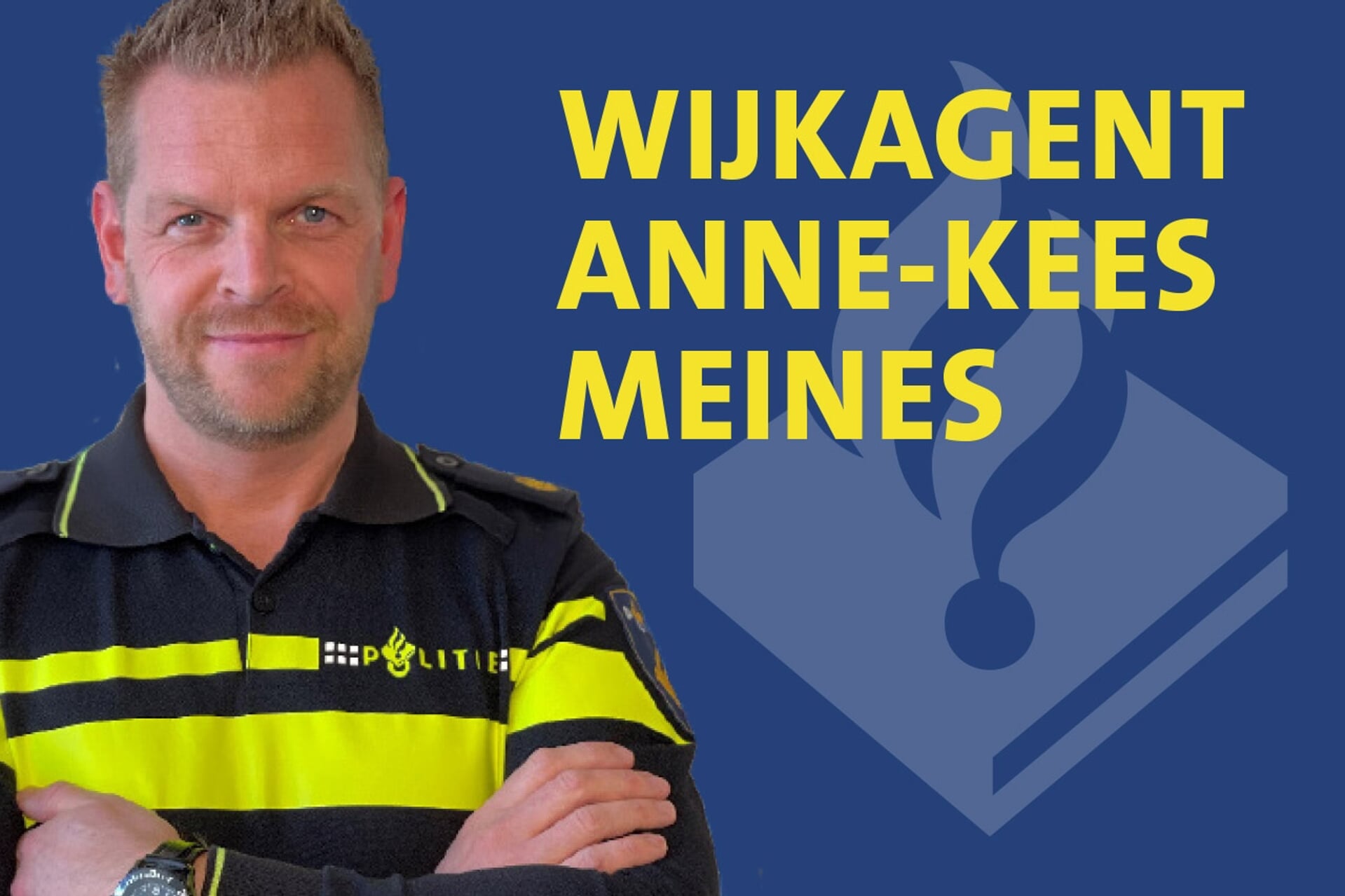 Wijkagent Anne-Kees Meines deelt de politieberichten in Langedijk.