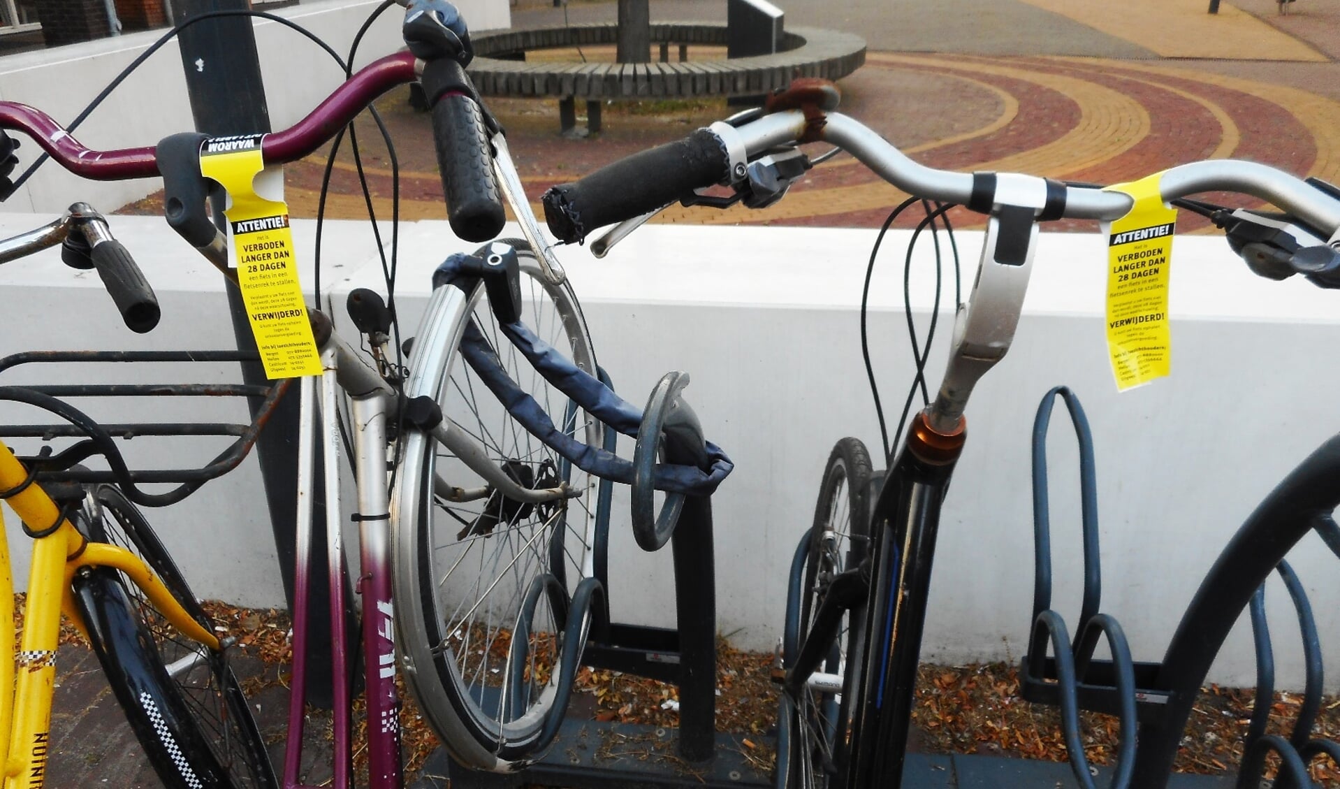 Fiets weg, ga op zoek op de gemeentewerf.