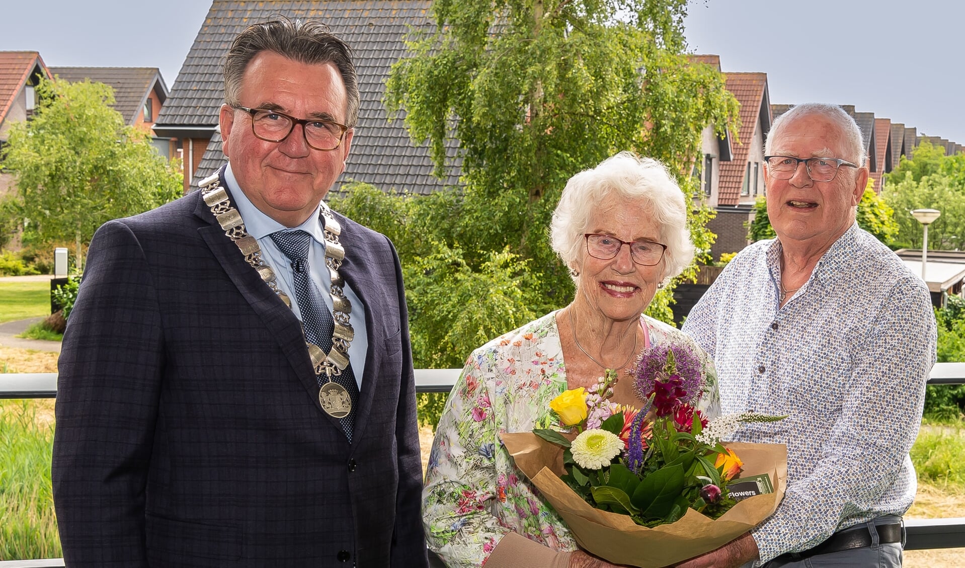 Jan en Tini kregen bezoek van Mario Hegger.