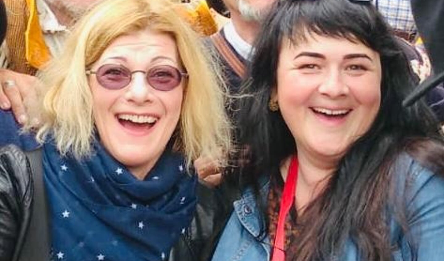 Tanya en Victoria bij Kaeskoppenstad in Alkmaar een paar weken geleden.