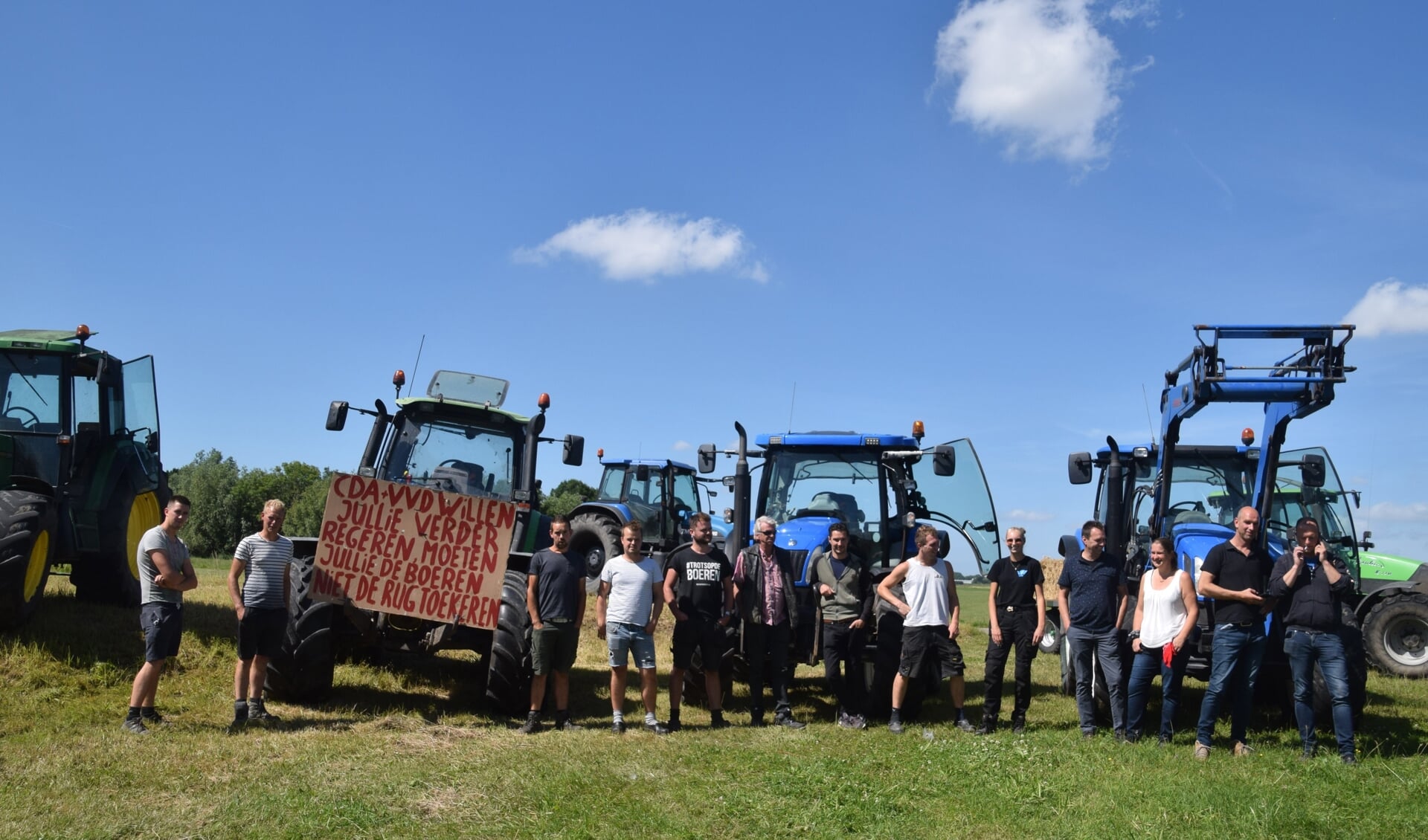 Protesterende jonge boeren vanuit Midden-Delfland naar Den Haag. 