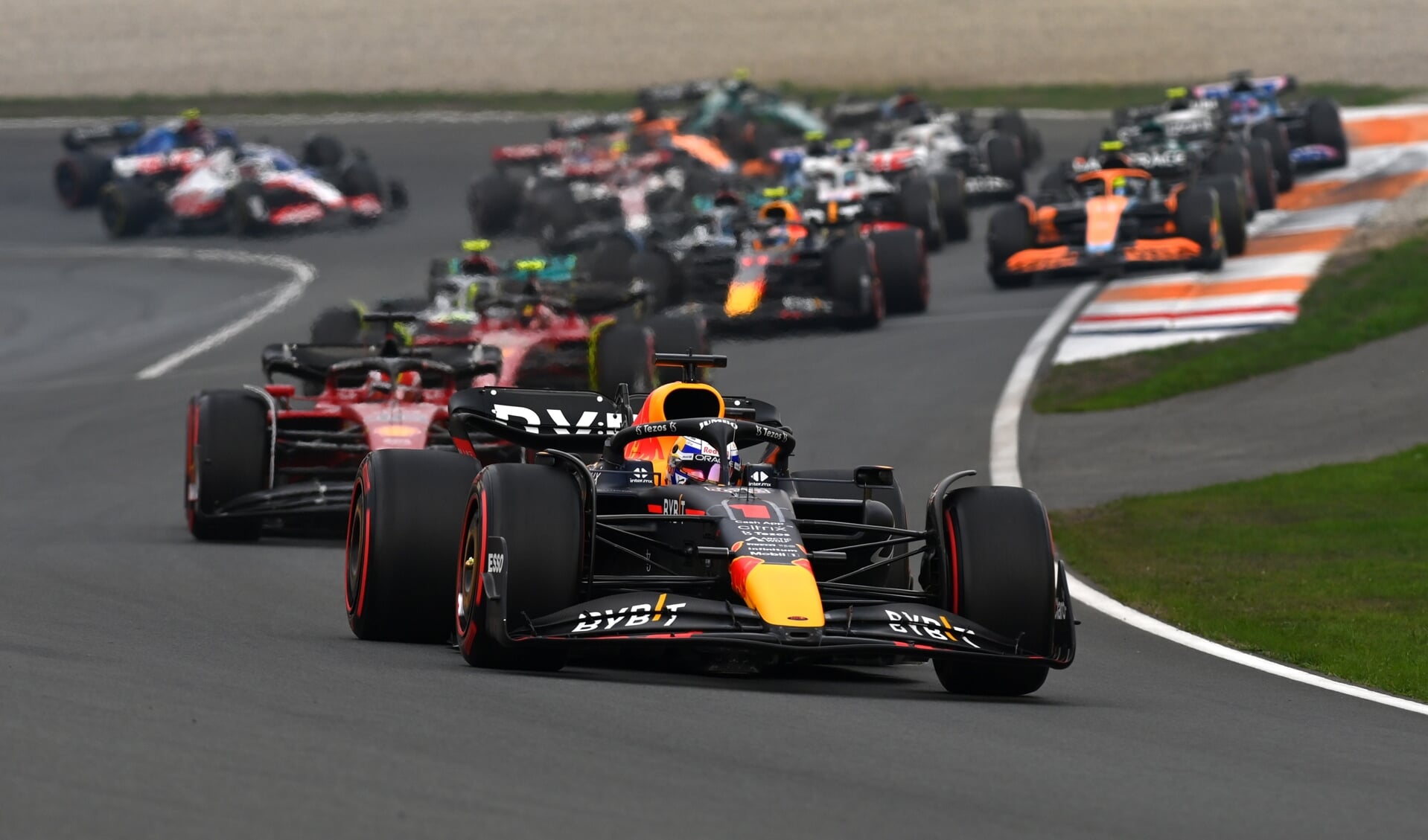 Max Verstappen tijdens de Grand Prix van vorig jaar 