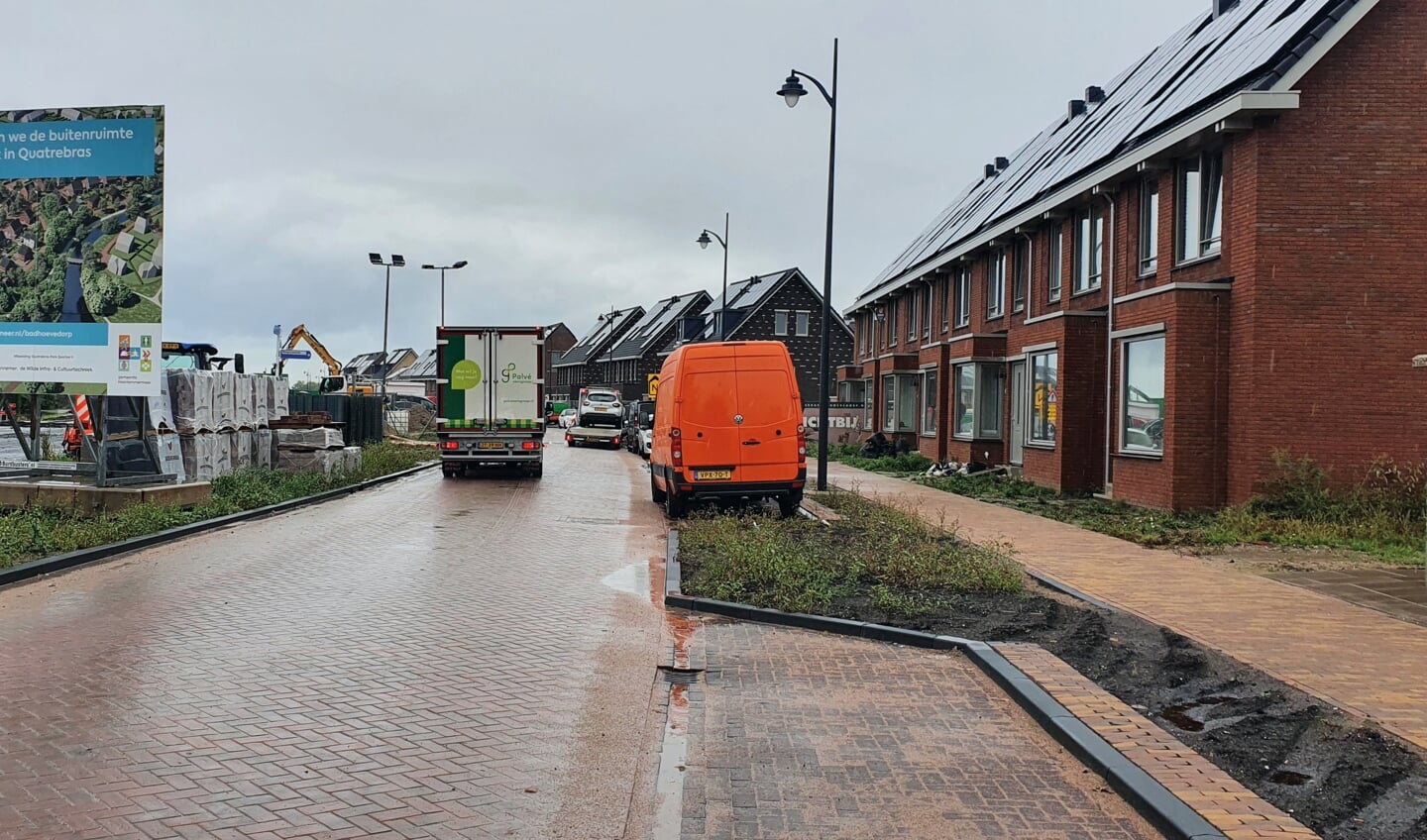 De Robert Kochlaan in de nieuwe situatie zorgt al voor verkeersproblemen.