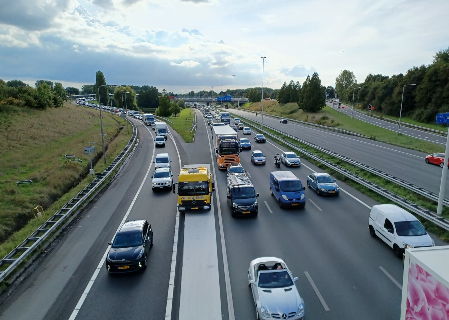 De A4 bij Rijswijk op 29 september om 16.00 uur.