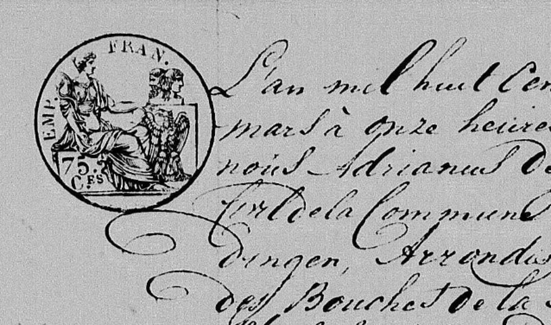 Deel van een Maassluise geboorteakte, 7 maart 1812. 
