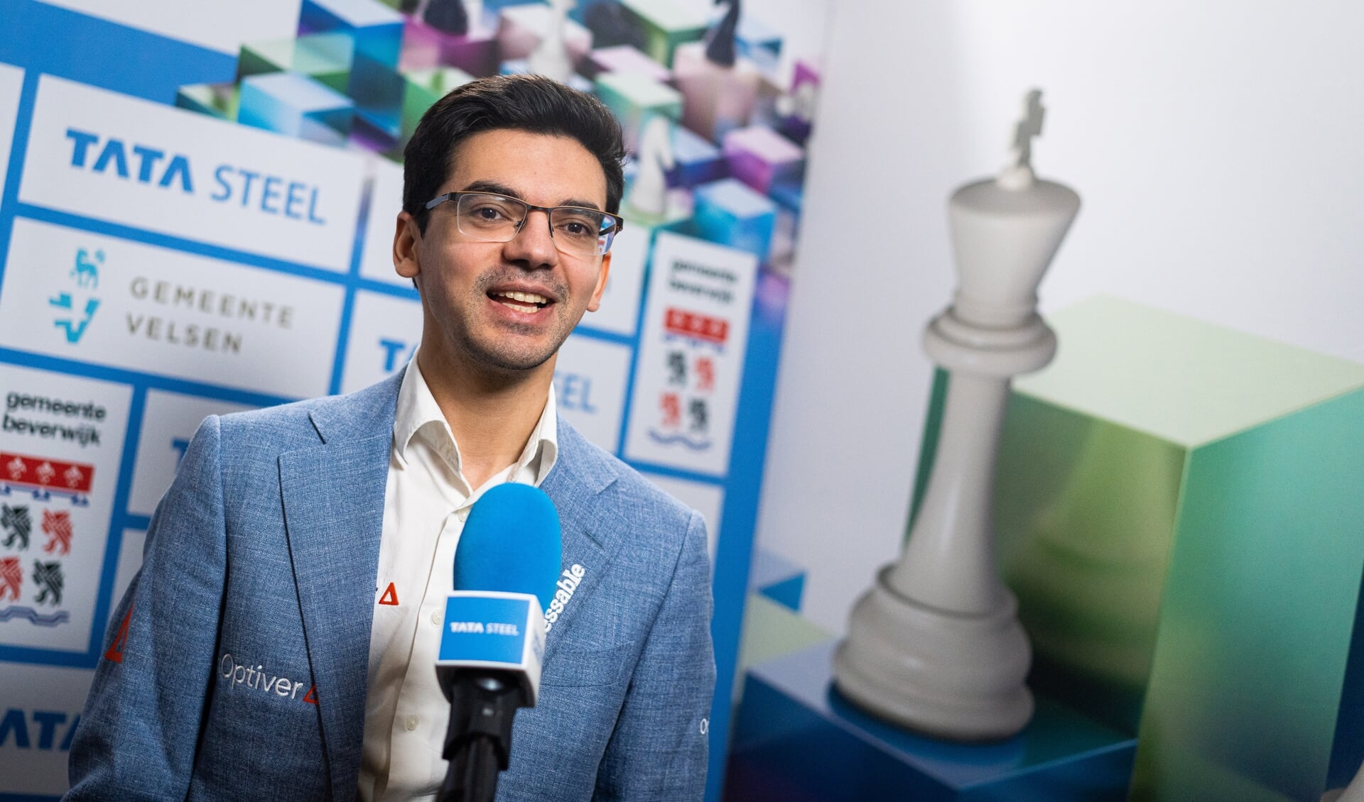 Anish Giri, winnaar van de 85e editie van het Tata Steel Chess Tounament.