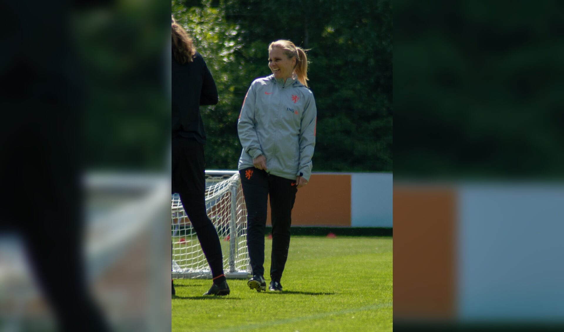 Sarina Wiegman tijdens een training aan het Nederlands vrouwenelftal in Zeist, 2019.