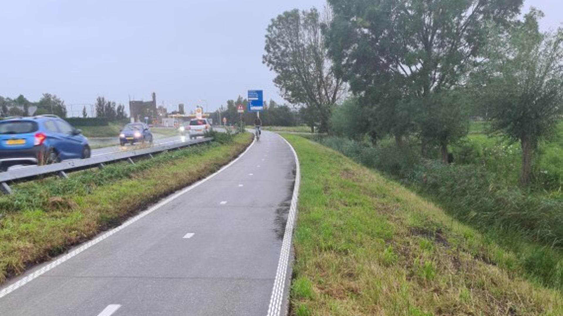 Het fietspad van Castricum naar Uitgeest.