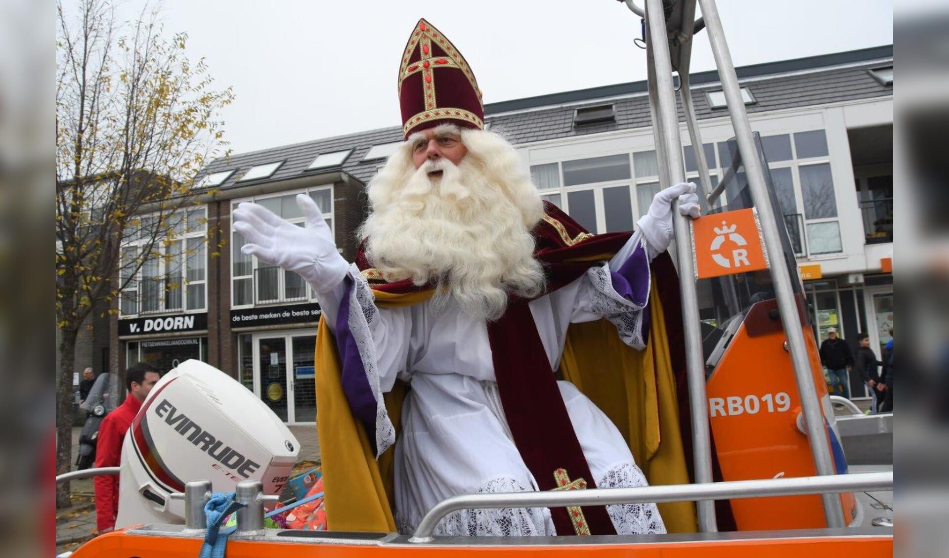 Sinterklaas vorig jaar bij aankomst in Heemskerk.  