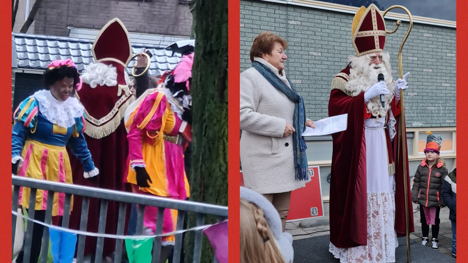 Ondanks pech onderweg was Sinterklaas tóch op tijd bij de kinderen van De Hasselbraam.