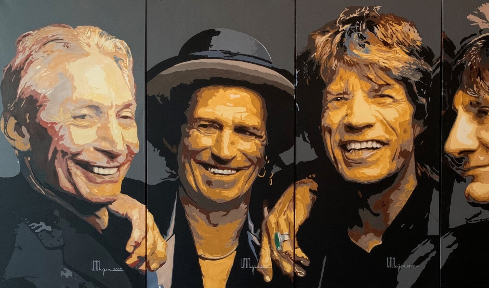 The Rolling Stones in vierluik.