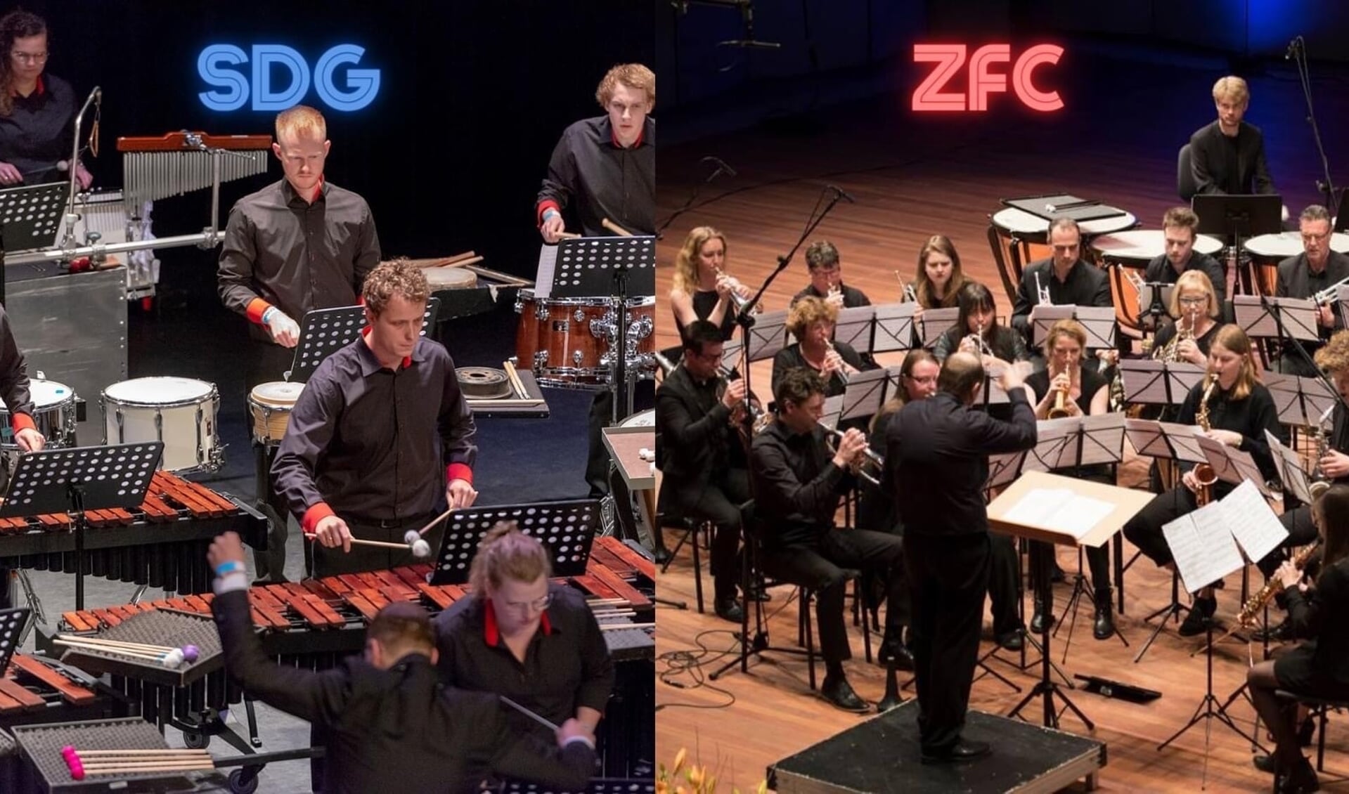 Muziekvereniging en orkest ZFC Zaandijk speelt op 18 maart, samen met het slagwerkensemble SDG Ommen, ter voorbereiding van hun Nederlandse Kampioenschappen. 