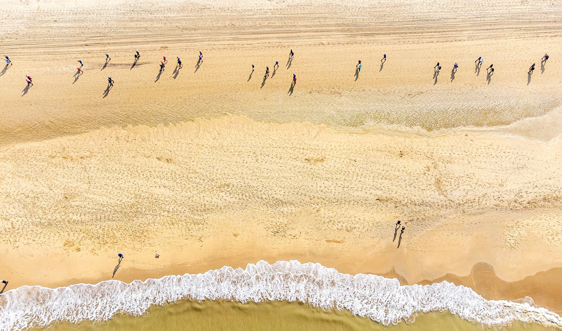 Hardlopen op het strand van Zandvoort. 