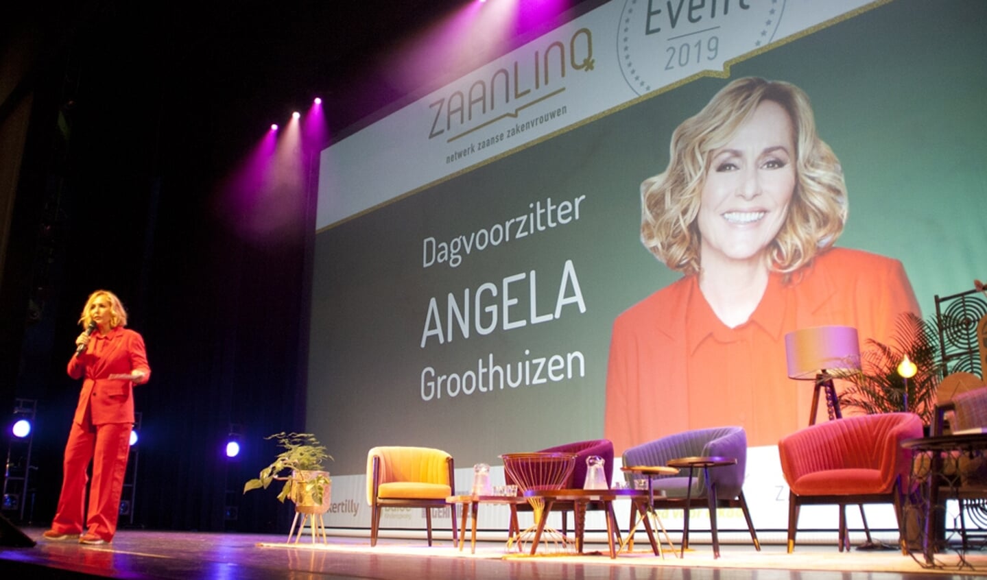 Succesvolle dagvoorzitter Angela Groothuizen. 