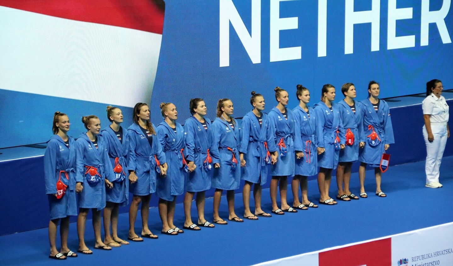 Het Nederlands team tijdens de EK. 
