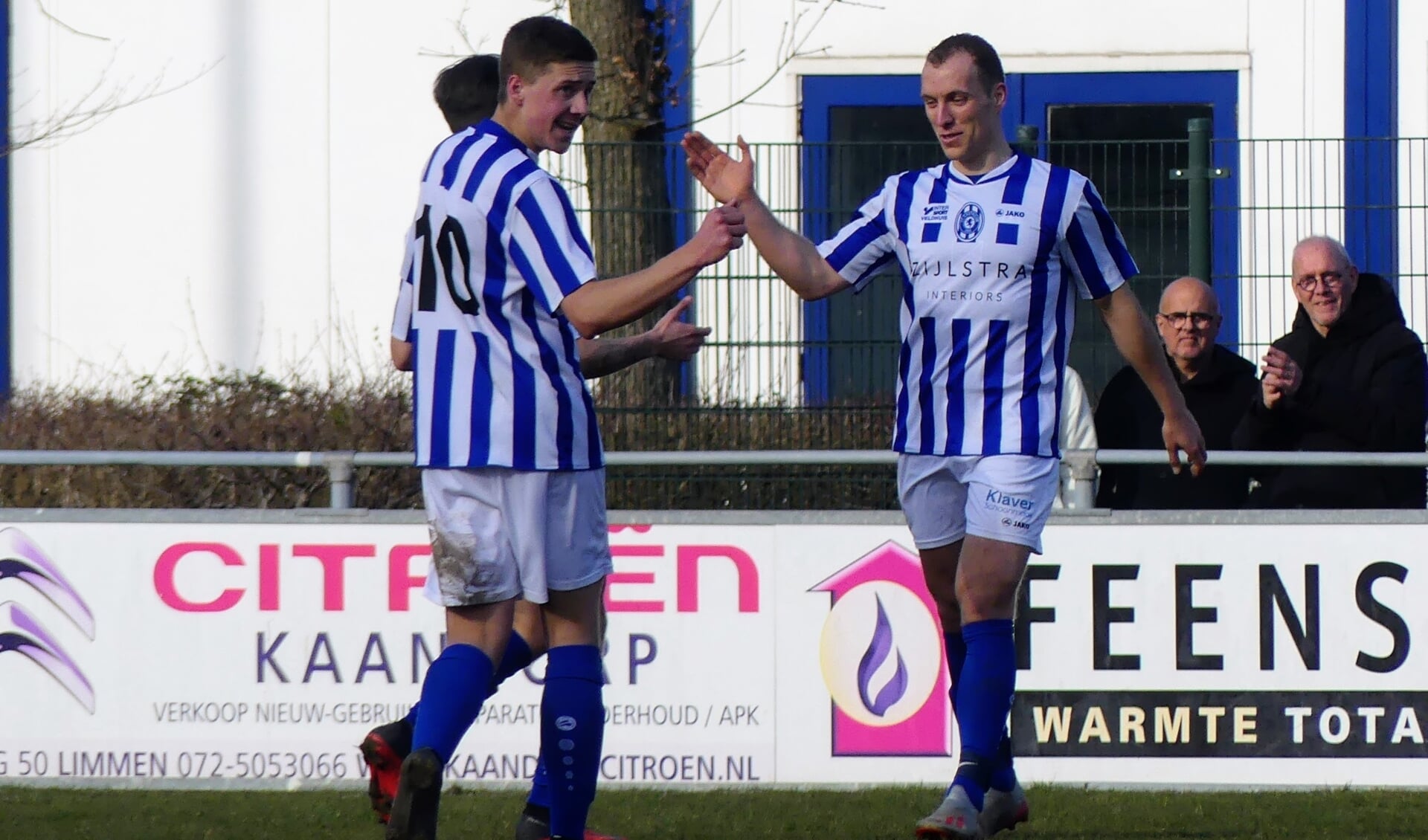 Joris Peijs (links) en Elario Zweet waren samen goed voor vijf van de zes doelpunten.